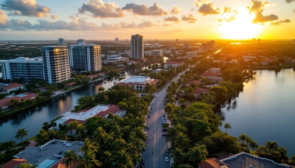 vibrant suburban community in florida